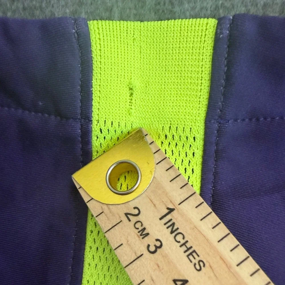 Nike Dri-FIT Mens Purple Volt Yellow Long Sleeve Soccer Training Jersey Size M